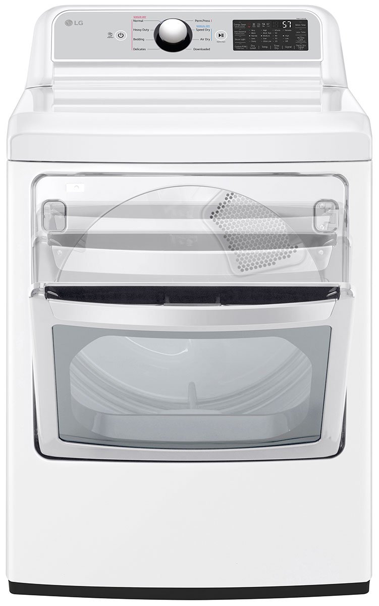 LG 7.3 Cu. Ft. White Electric Dryer With EasyLoad Door