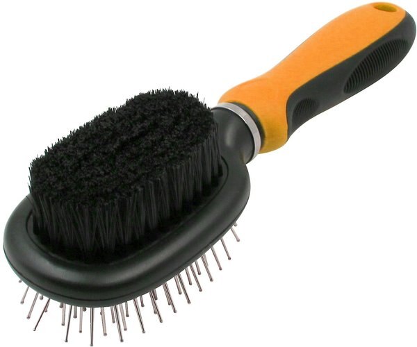 Pet Life Flex Series 2-in-1 Dual-Sided Pin and Bristle Grooming Dog and Cat Brush