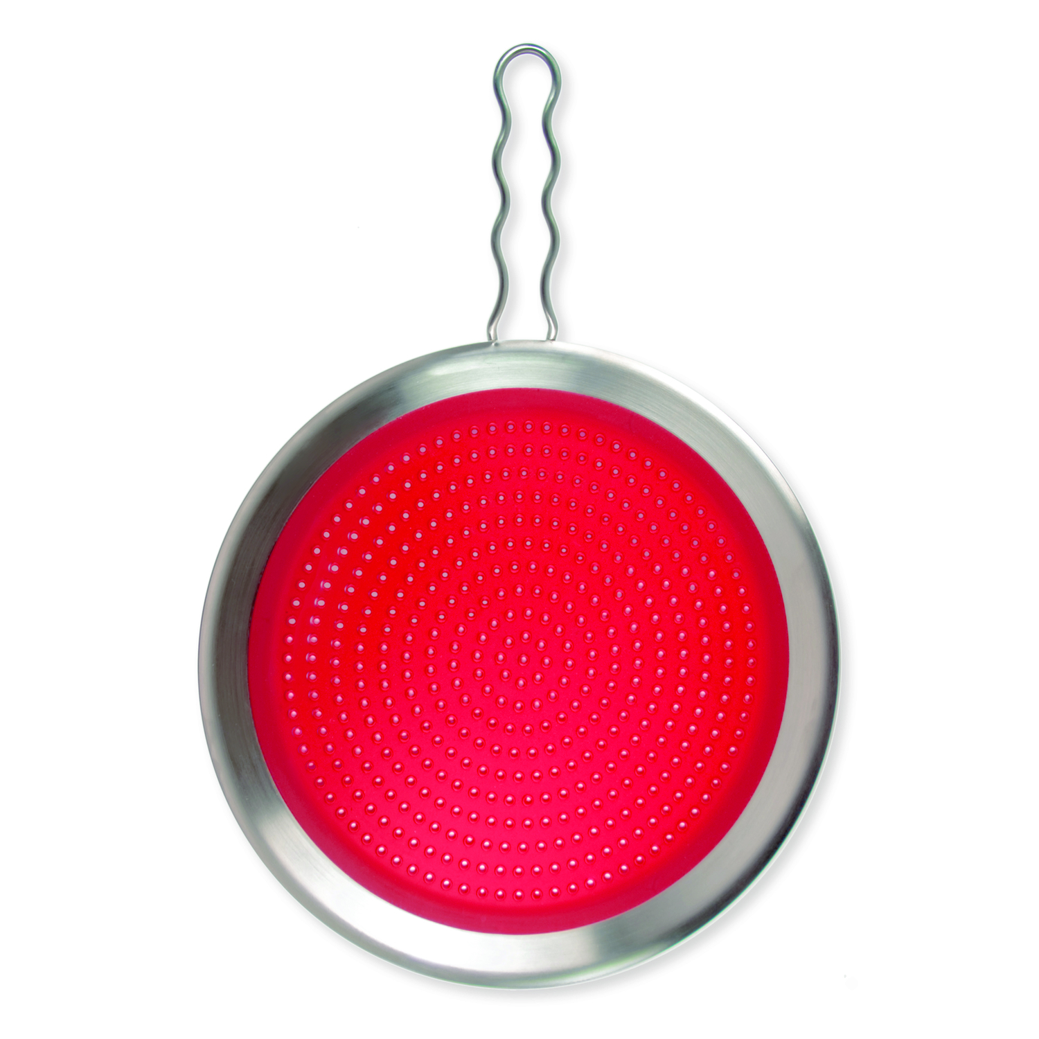 Tovolo Candy Apple Red Silicone/Stainless Steel Splatter Screen