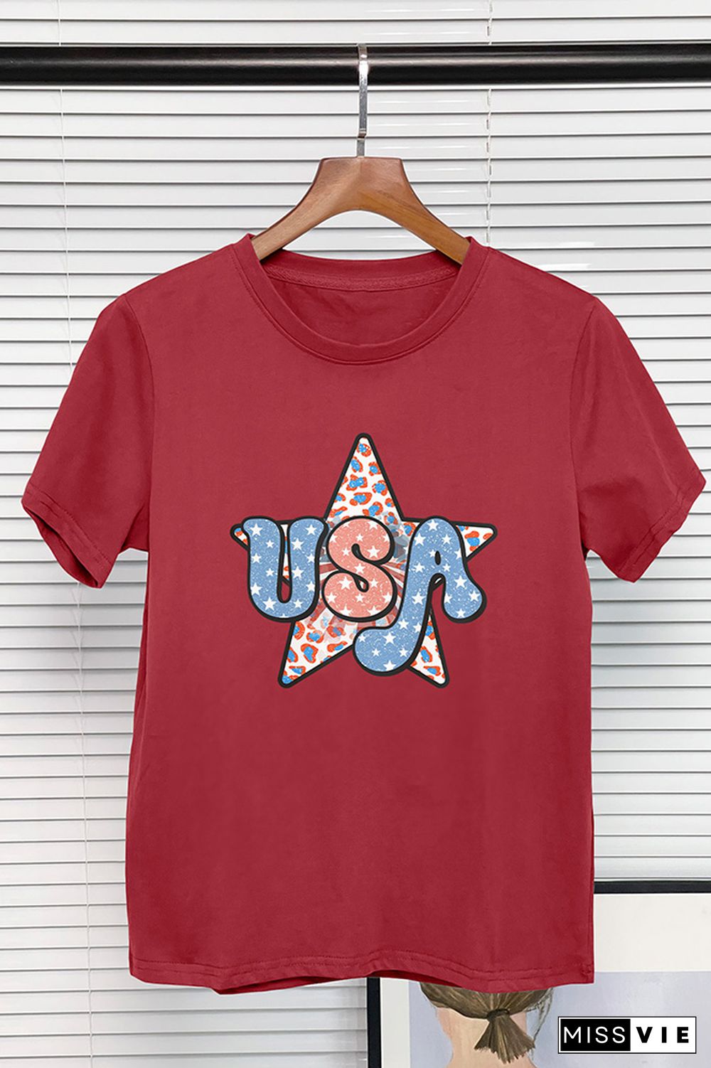 Independence Day USA Star Graphic Tee