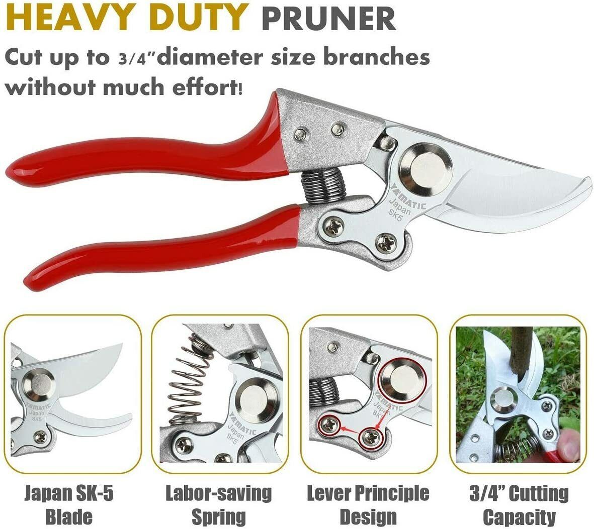 NEW Pruning Shears Cutter Home Gardening Plant Scissor Branch Garden Pruner