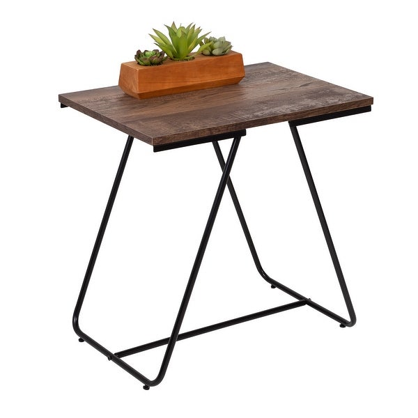 Square Side Table， Black