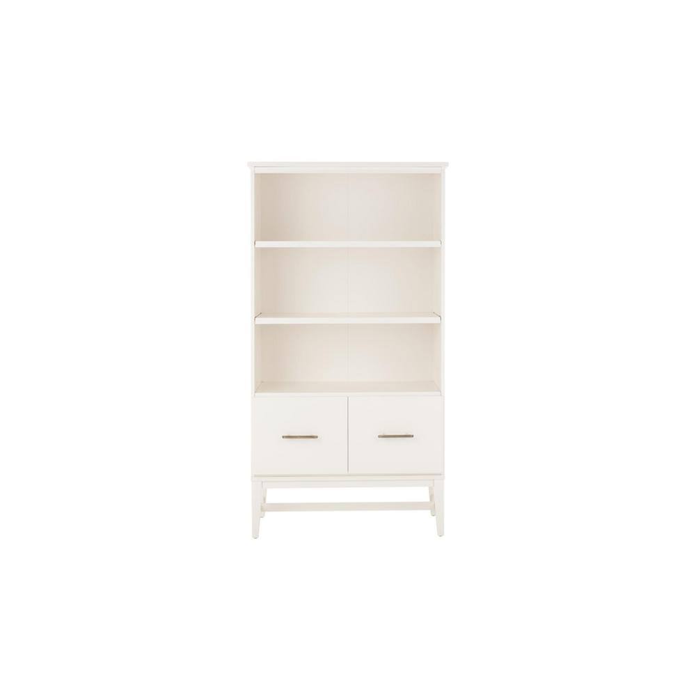 Home Decorators Collection 61 in. Ivory Wood Adjustable 3-Shelf Standard Bookcase SK19345Cr2-V