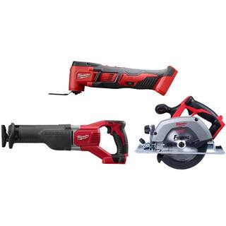 MW M18 18V Lithium-Ion Cordless Oscillating Multi-Tool with Reciprocating Saw and 6-12 in. Circular Saw 2626-20-2621-20-2630-20