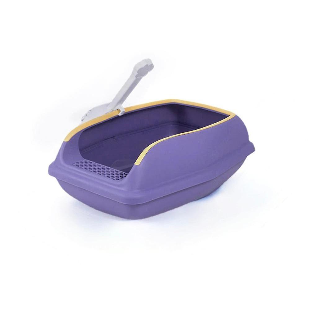 High sides semi enclosed cat litter box