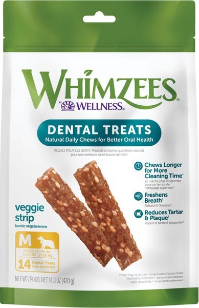 WHIMZEES Veggie Strip Medium Grain-Free Dental Dog Treats