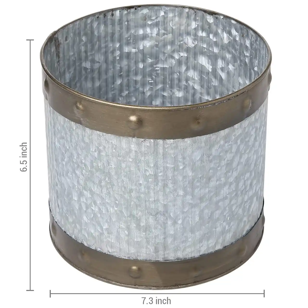 Export Quality Design Metal Galvanized flower pot With customize finished for Garden Decoration at Cheap Price