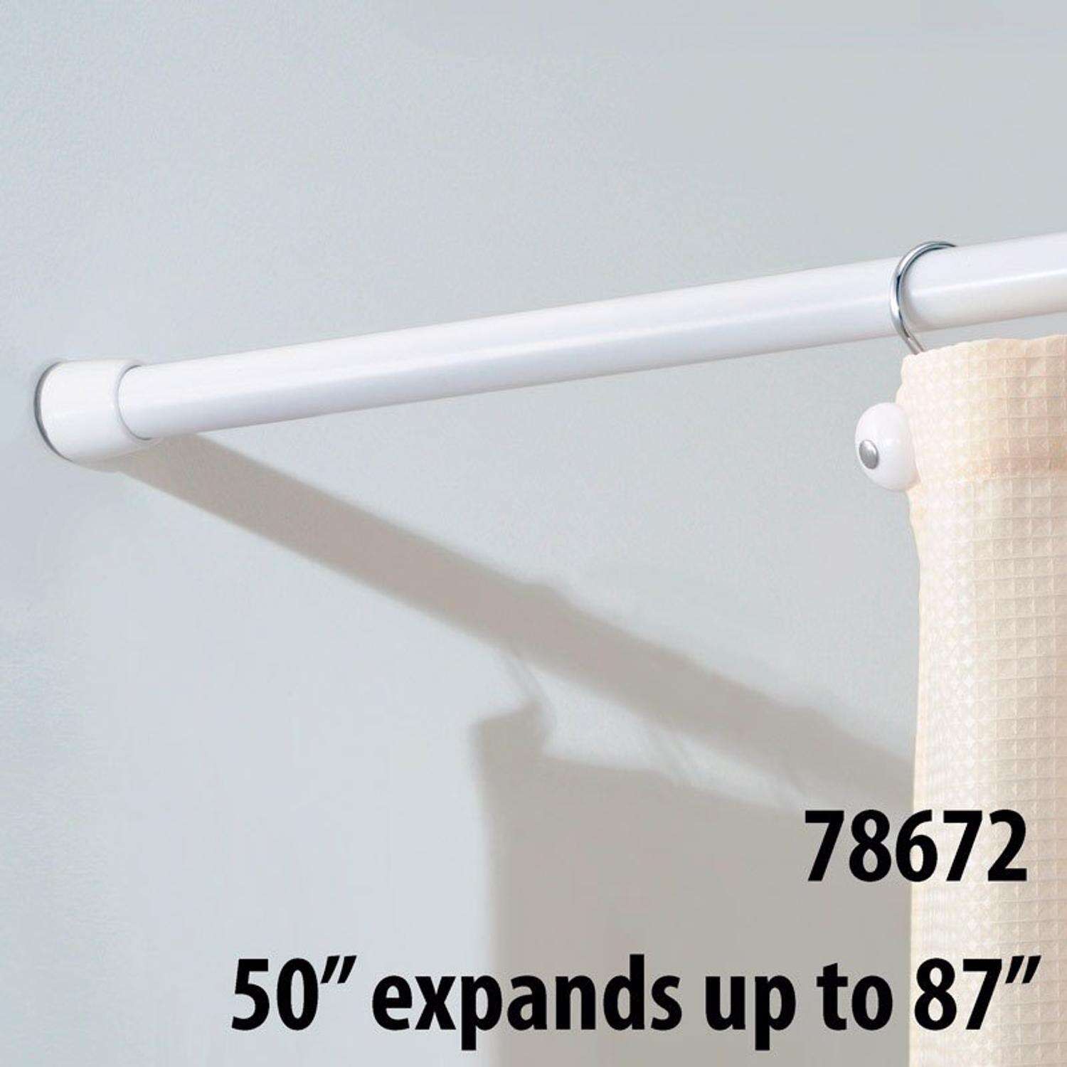 InterDesign Cameo Shower Curtain Rod 87 in. L White