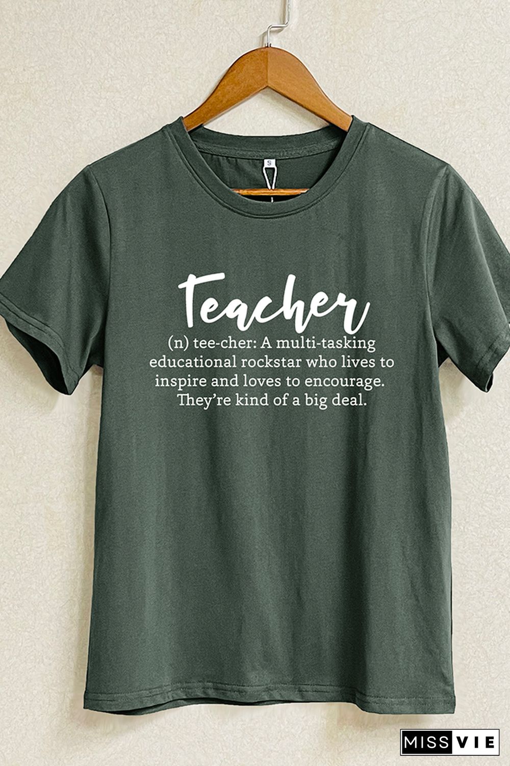 Teacher Definition Print Short Sleeve Graphic Tee Wholesale