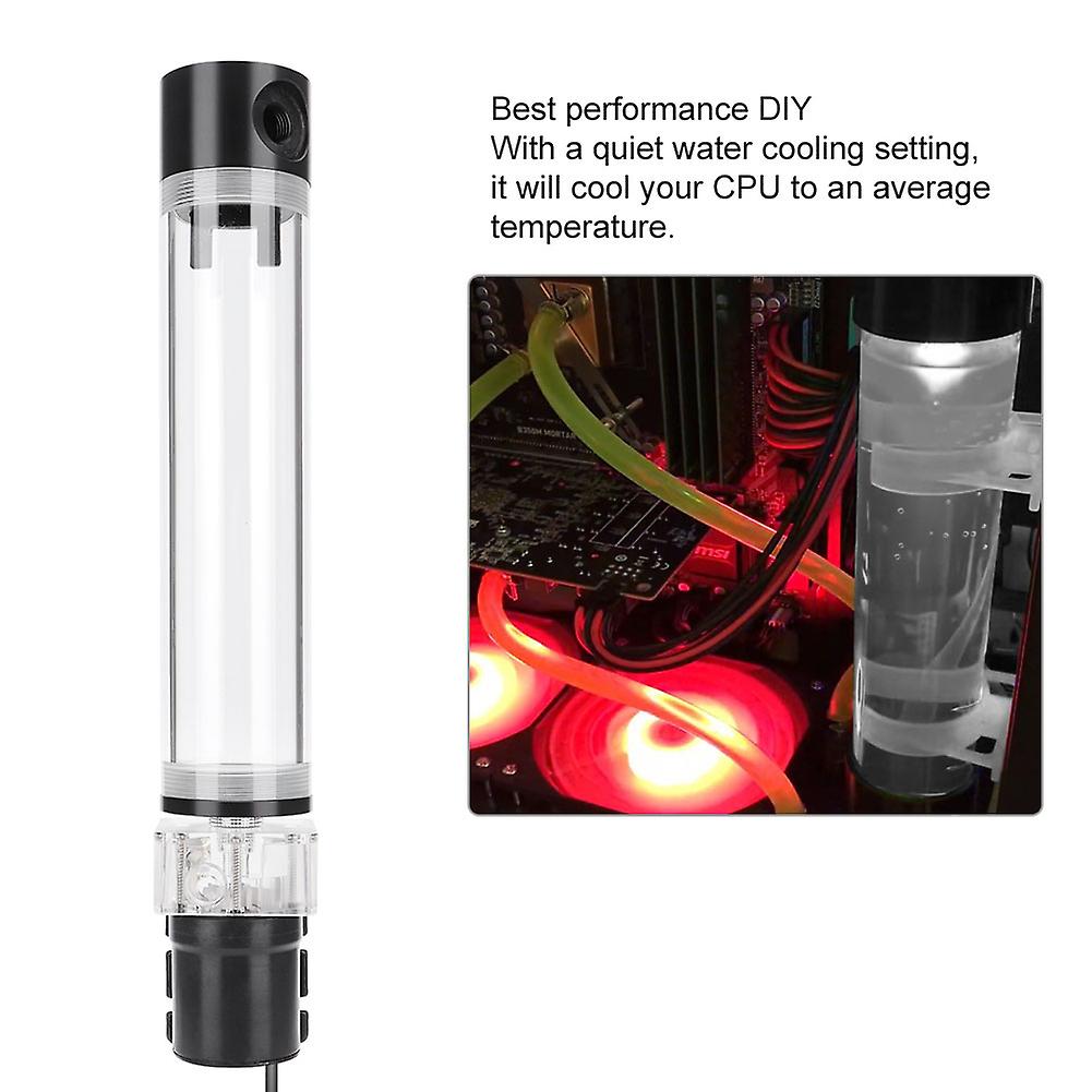 Cpu Cooling Cylinder Pump System Leakproof Insulating Water Cooling Tank For Computer Pc