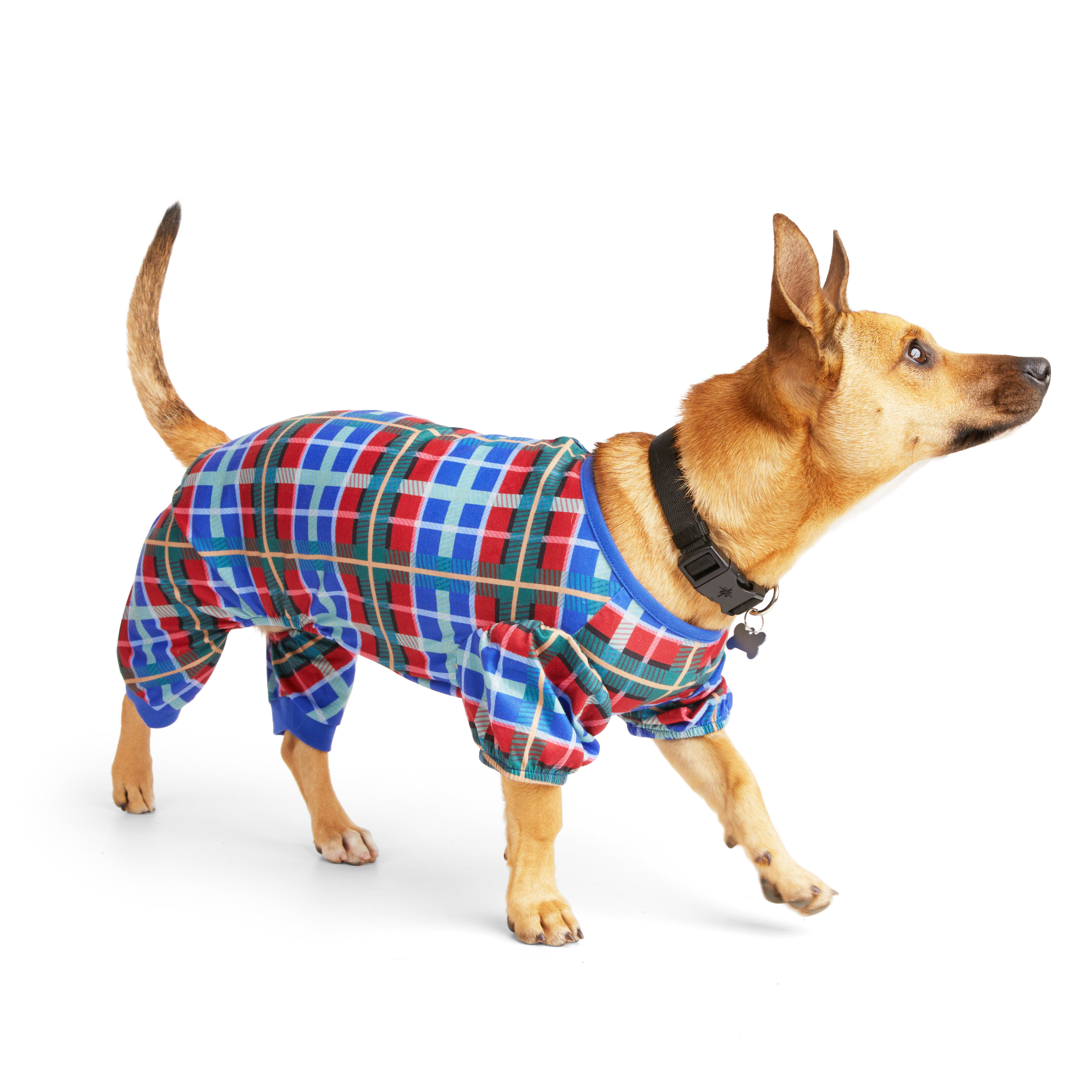 YOULY Plaid Pet Pajamas， XX-Small