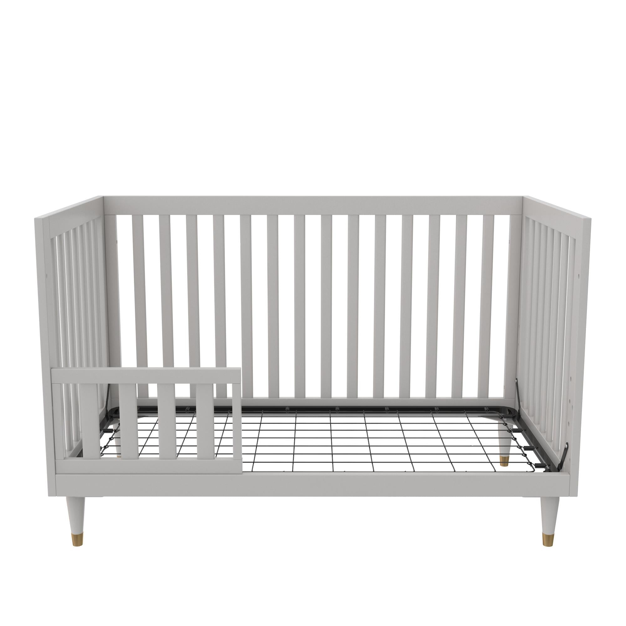 Little Seeds Rowan Valley Flint 3 in 1 Crib, Gray with Metal Legs