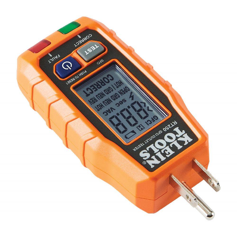 Klein Tools GFCI Receptacle Tester with LCD