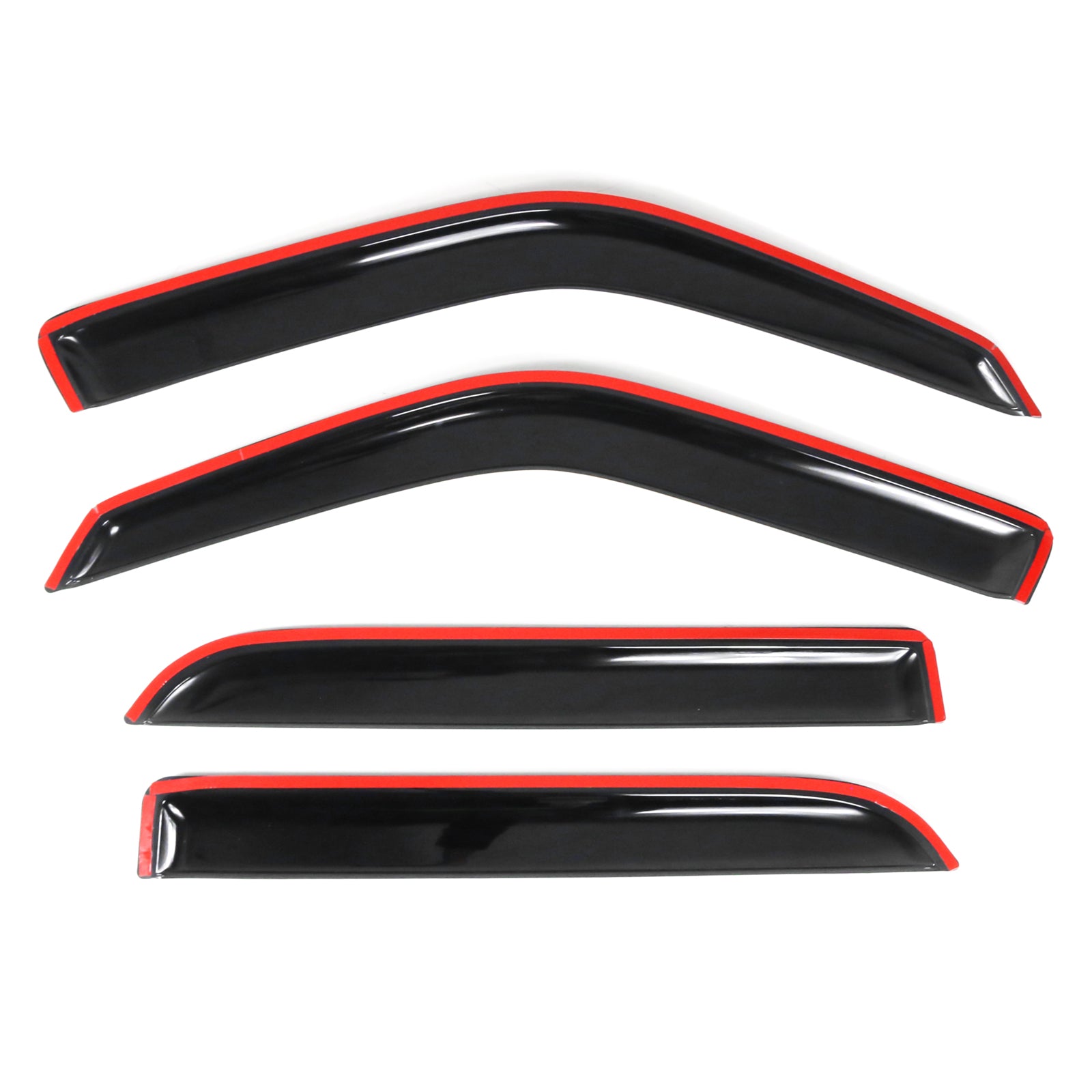 Ikon Motorsports Compatible with 01-03 Ford F150 Crew Cab and 02-03 Lincoln Blackwood Acrylic Window Visors Vent Deflector Rain Guard 4Pc Set Outside Mount 2001 2002 2003