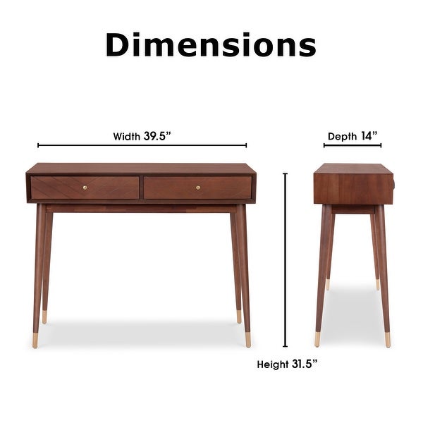 Adore Decor Sutton Walnut Brown Mid-Century Modern Table