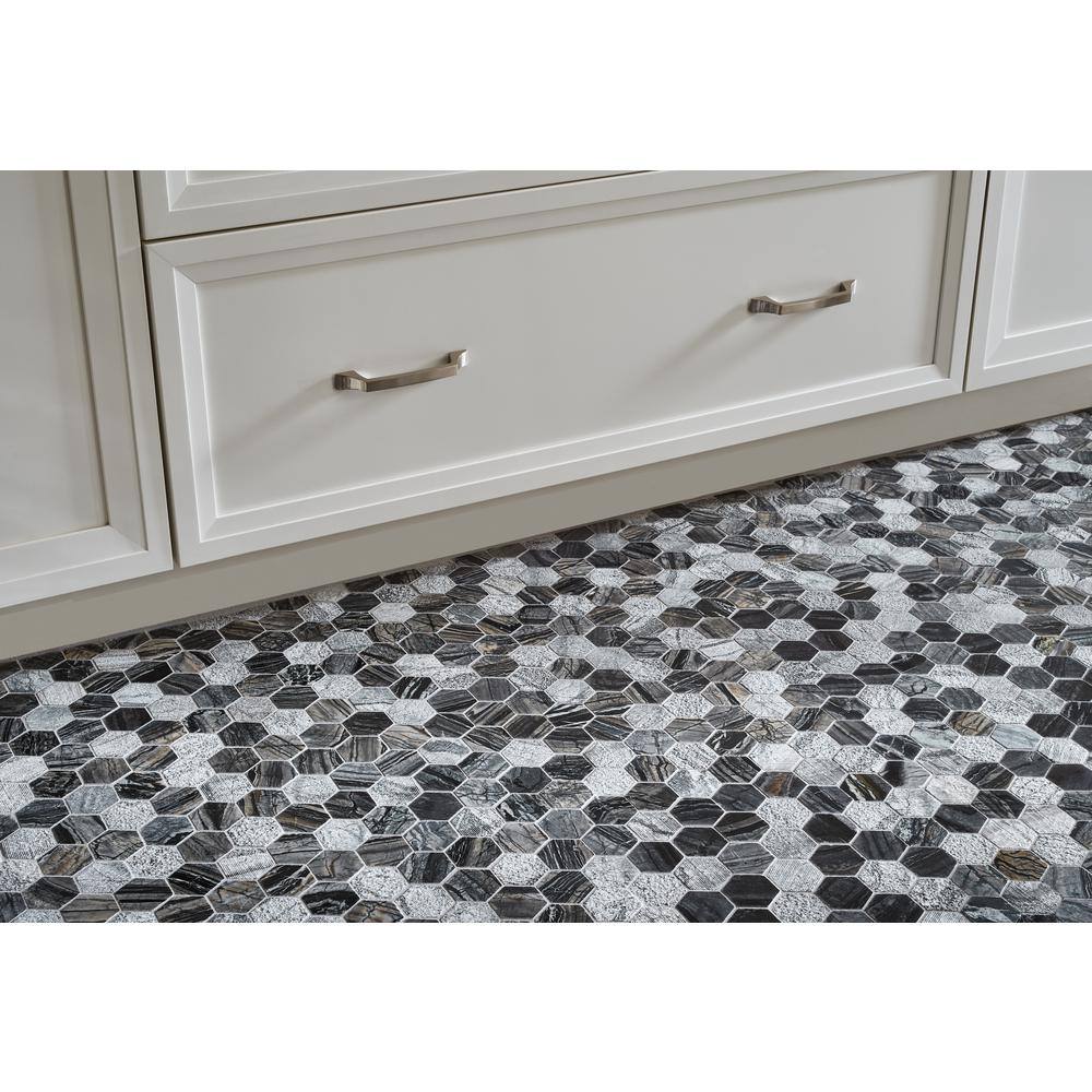 MSI Henley  Hexagon 12 in. x 12 in. Textured Marble Floor and Wall Mosaic Tile (1 sq. ft.  each) HENLEY-2HEX