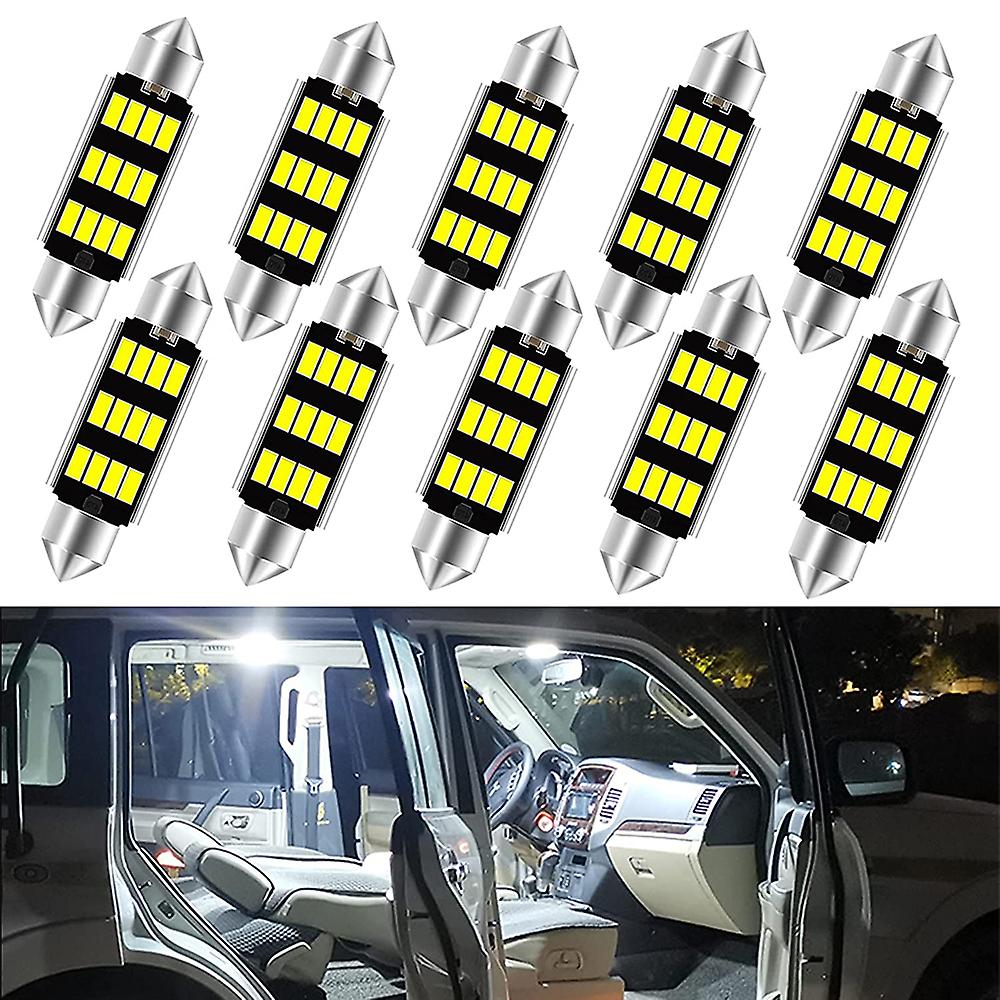 10pcs 4w Led Bulbs White Car Led Reading Light Bulbs Replacement Lamp