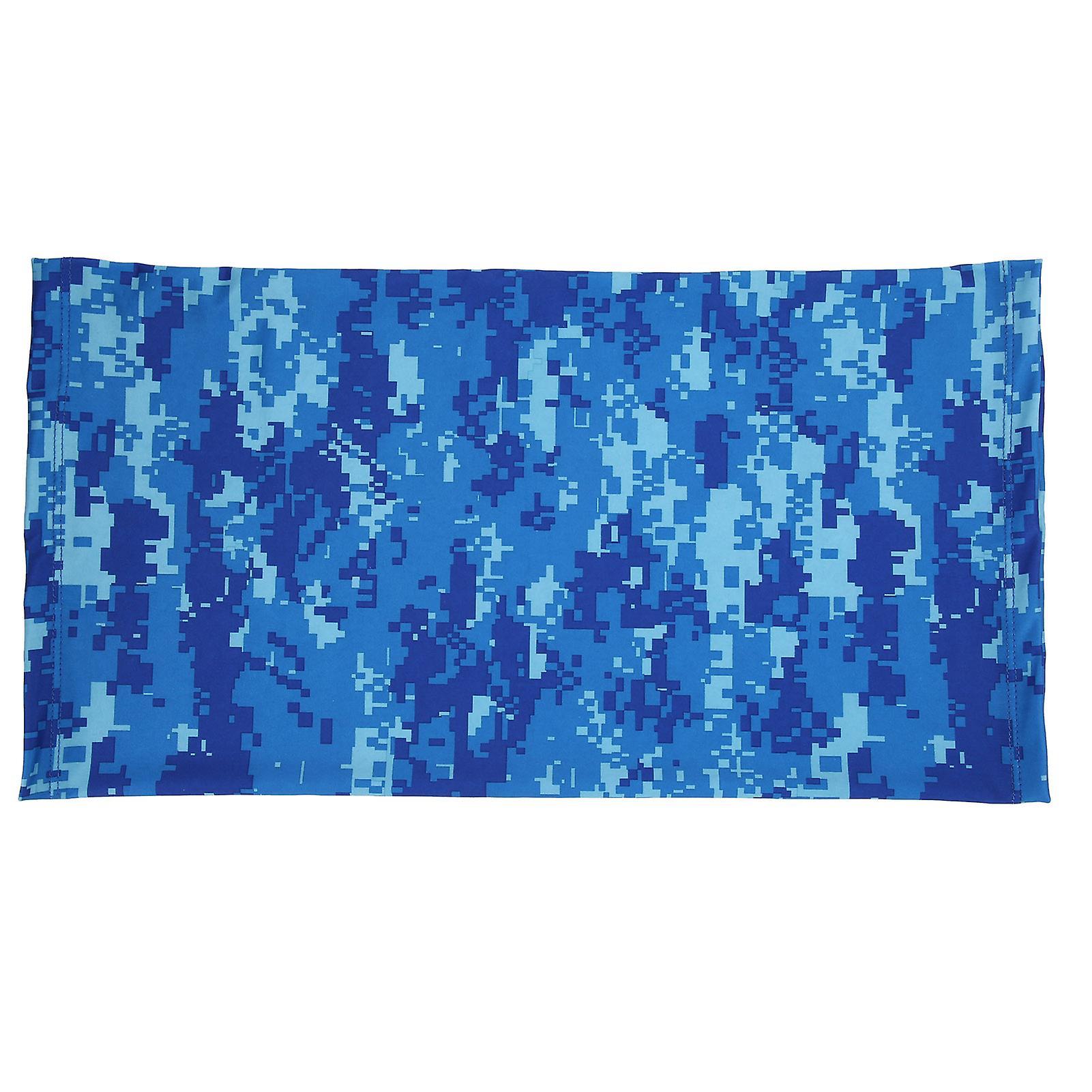 Outdoor Ice Silk Soft Breathable Scarf Washable Uv Protection Face Cover Multipurpose Headbandblue Camouflage