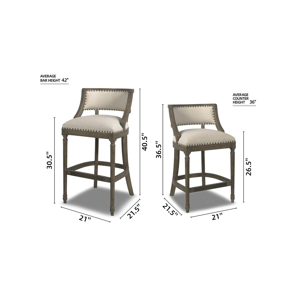 Paris Farmhouse Counter and Bar Stool with Backrest