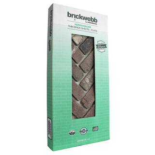 Old Mill Brick 28 in. x 12.5 in. x 0.5 in. Brickwebb Herringbone Monument Thin Brick Sheets (Box of 5-Sheets) BWH-370046CS