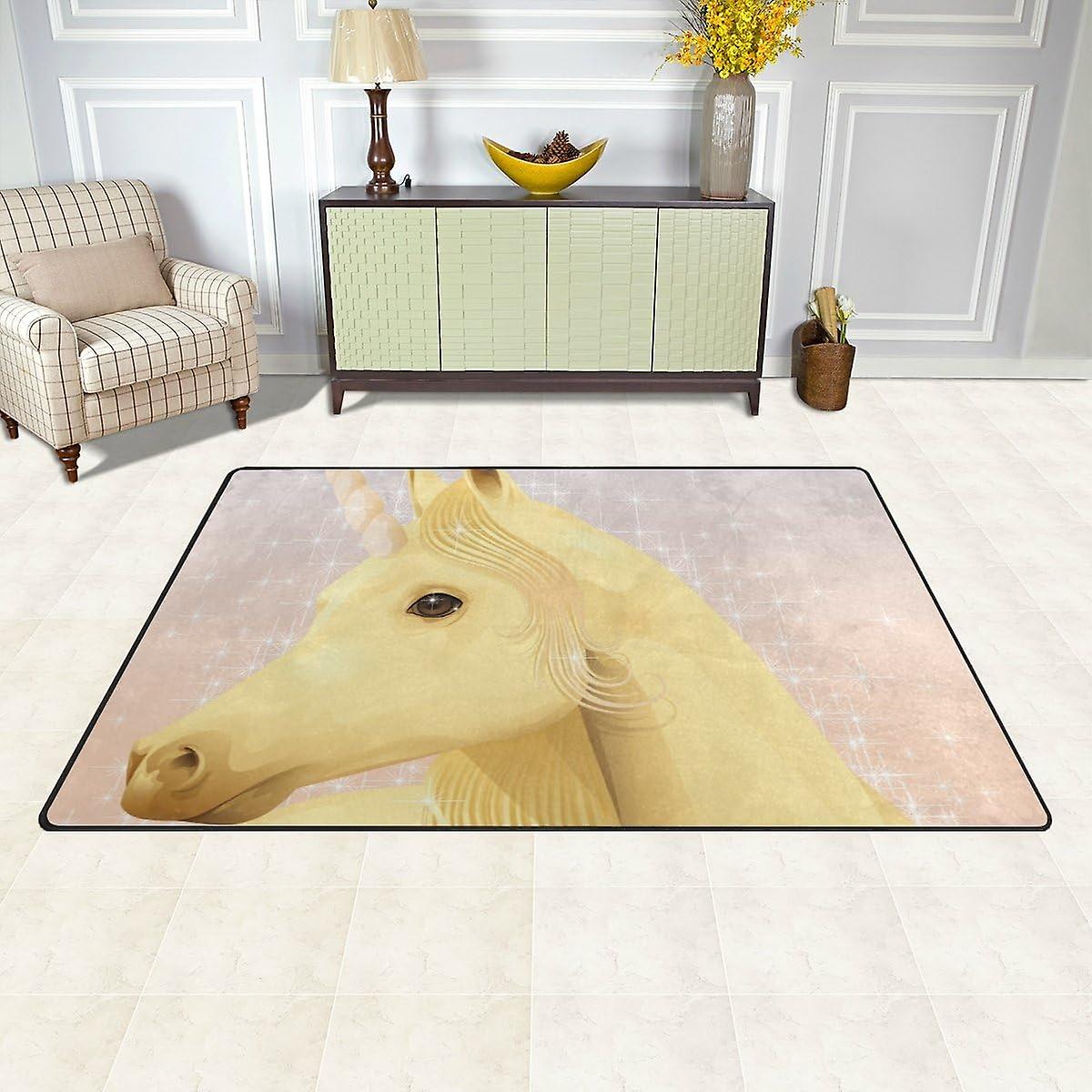 Colourlife Lightweight Carpet Mats Area Soft Rugs Floor Mat Doormat Decoration For Rooms Entrance 31 X 20 Inches Portrait Of Beautiful Unicorn