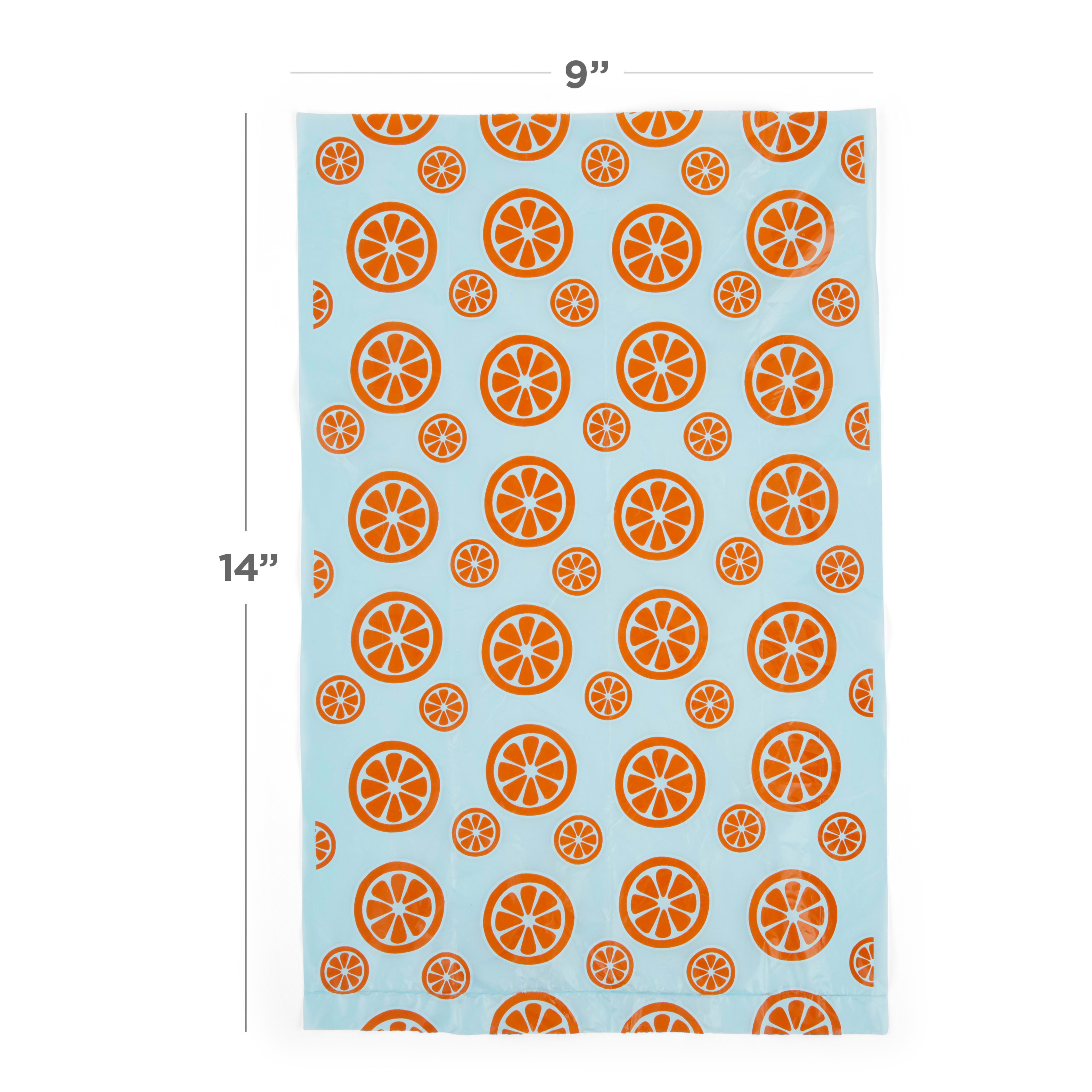 So Phresh Orange and Blue Polka-Dot Dog Waste Bags， Count of 120