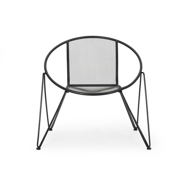 Outdoor Iron Frame Chairs with Mesh Design，Hairpin Legs