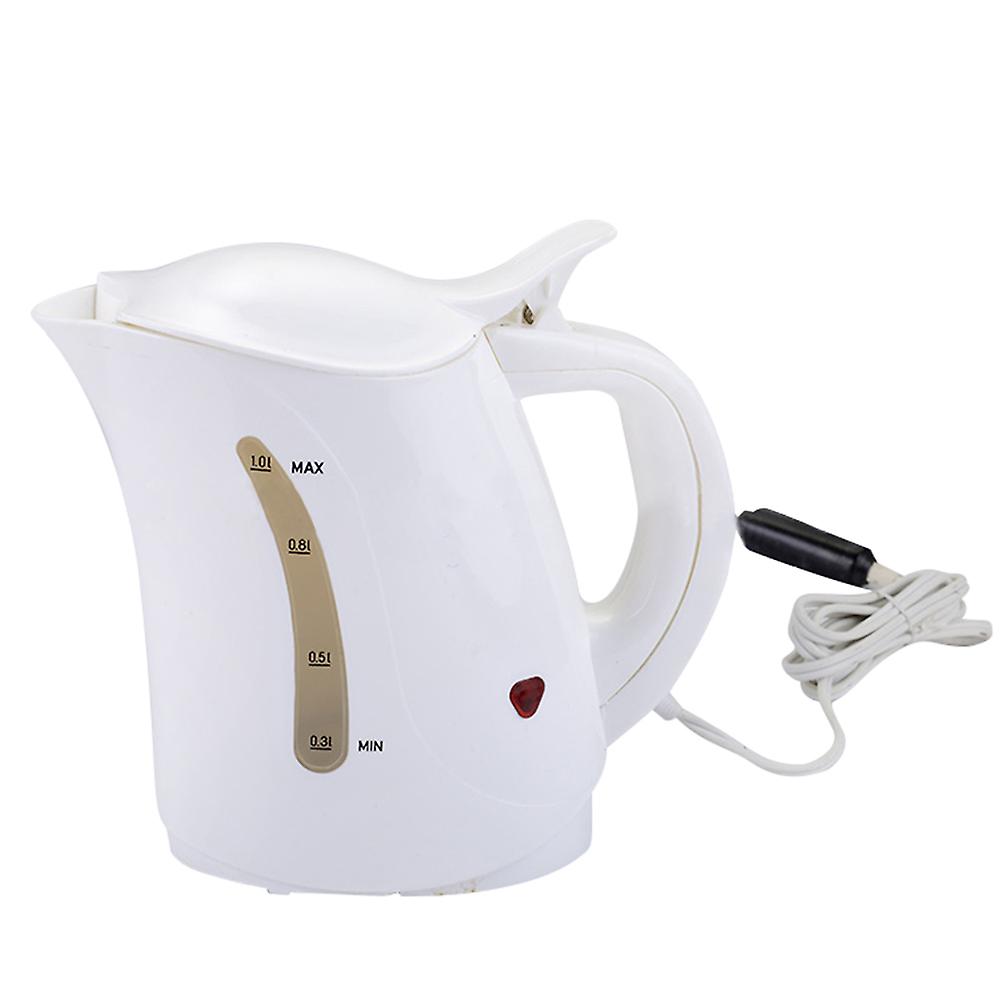 1000ml Portable Car Kettle 12v Water Heater For Caravans Motorhome Travelling And Camping White