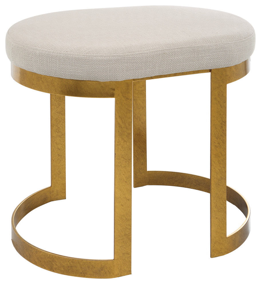 Infinity Gold Accent Stool   Contemporary   Accent And Garden Stools   by Ownax  Houzz