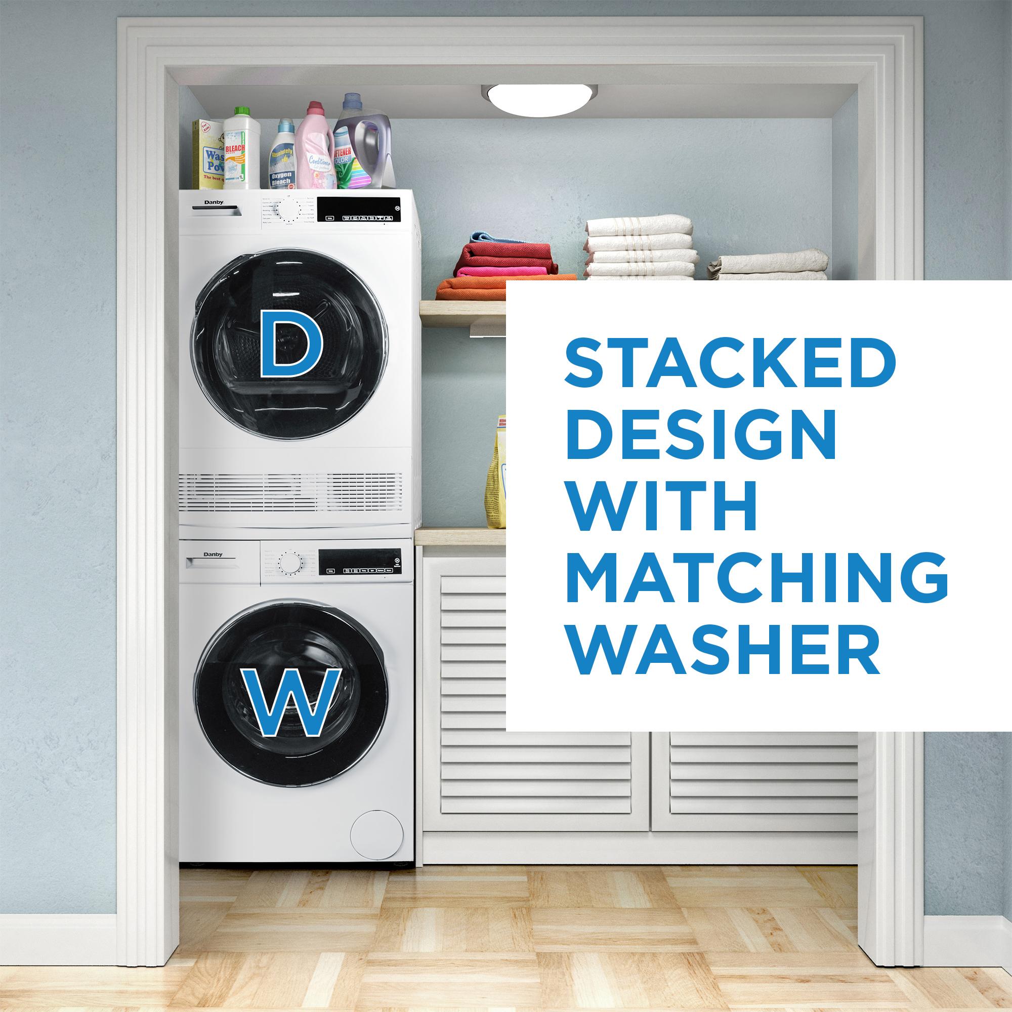 Danby DWM022D3WDB Danby 24-Inch, 2.2 Cu Ft. Stackable Front Load Washer With Steam In White