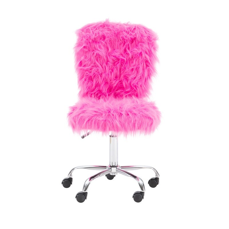 Clara Faux Fur Armless Office Chair