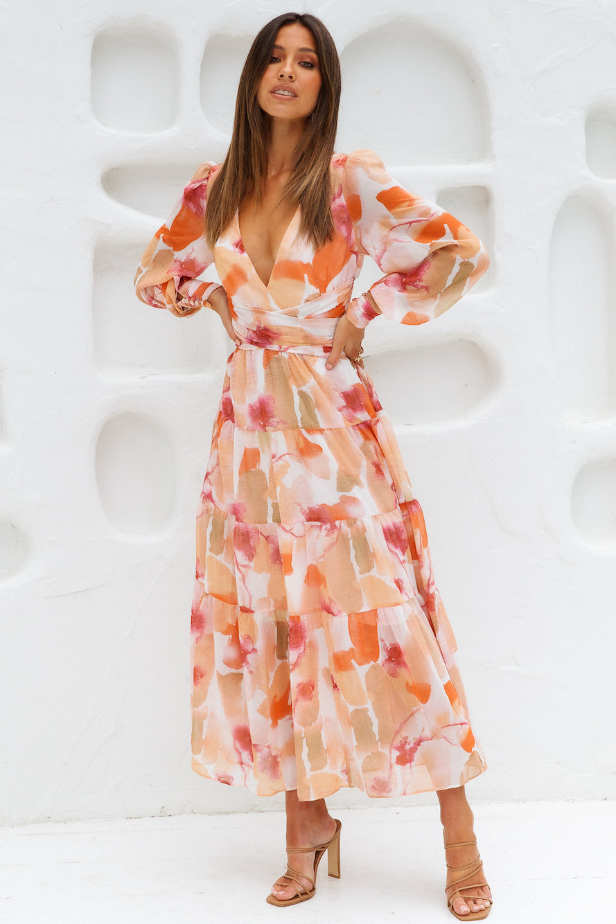 Gotta Thrive Maxi Dress Orange