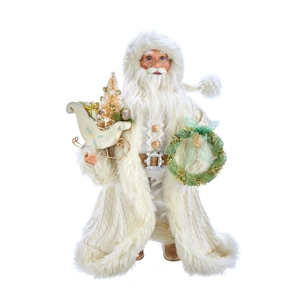 Kurt Adler 18Inch Kringle Klaus Winter White Santa