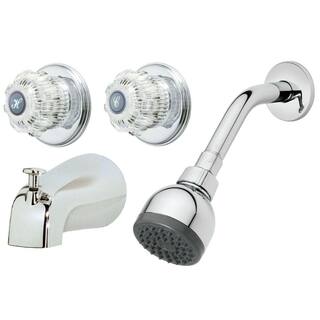 HOMEWERKS 2-Handle 1-Spray Tub and Shower Faucet in Chrome (Valve Included) 10-B82WCHB