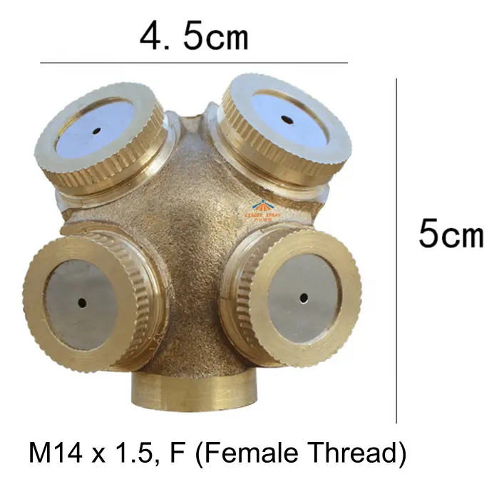 Brass low pressure 1/2 inch Agriculture Garden Irrigation one/two/three/four insecticide pesticide spray head/sprayer nozzle