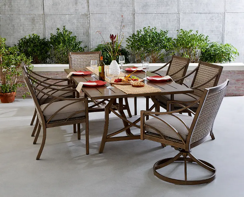 Potomac Brown 7-Piece Patio Dining Set