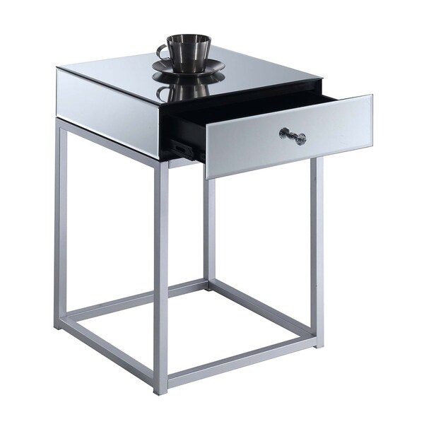 Silver Orchid Reflections End Table