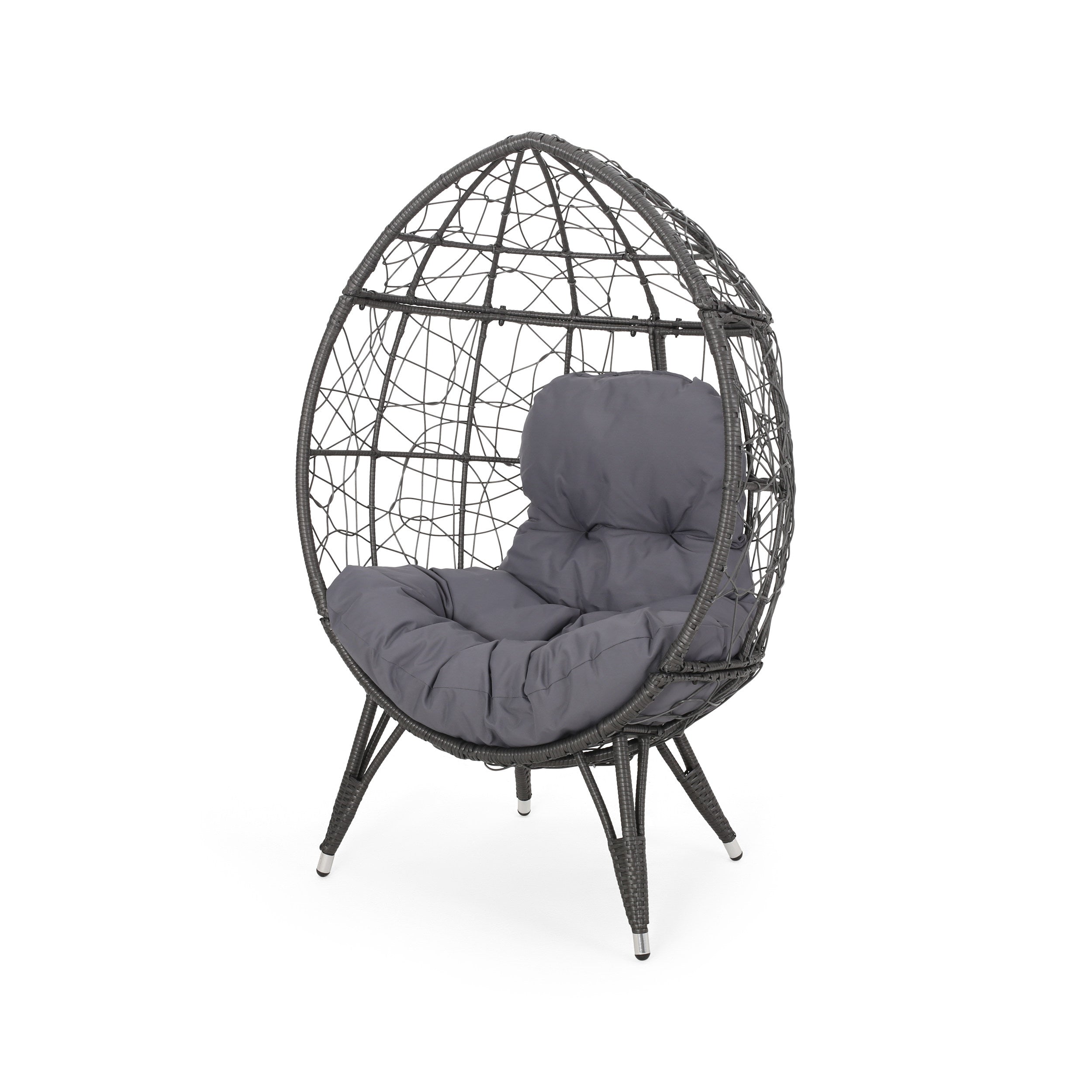 Hendryx Outdoor Freestanding Wicker Teardrop / Egg Chair