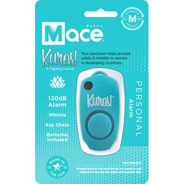 Kuros By Mace Personal Alarm Keychain Light Blue