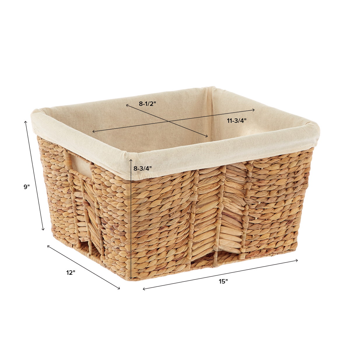 Water Hyacinth Mixed Weave Storage Bins