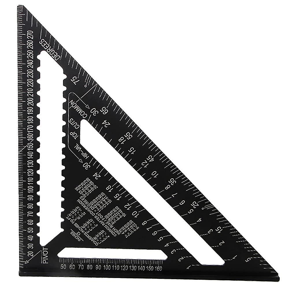 30cm Alloy Tri Protractor Set Square Tri Metric Carpentry Ruler Triangular Ruler With Protractor Measu