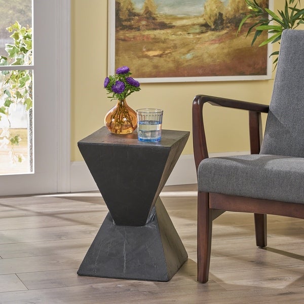 Atlas Indoor Lightweight Concrete Accent Table by Christopher Knight Home