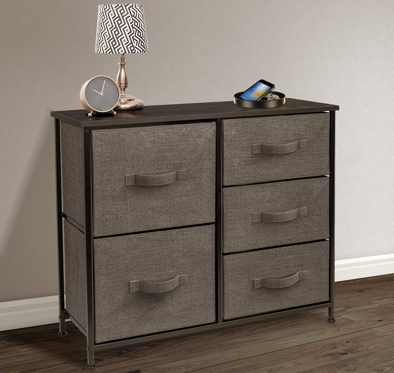 5 Drawers Chest Dresser - Brown