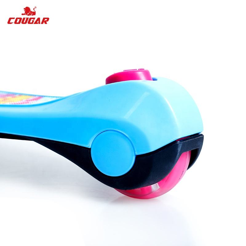 MHBC 023 Cycling Scooter Children 3 Wheels Rolling Led Light Folding Adjustable Kick Pedal Foot Bike Scooters