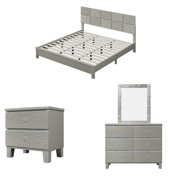 Silver Bedroom Sets 5 Piece - - 37475884