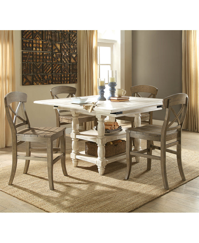 Furniture Regan Dining 5pc Set (Rectangular Table + 4 Stools)