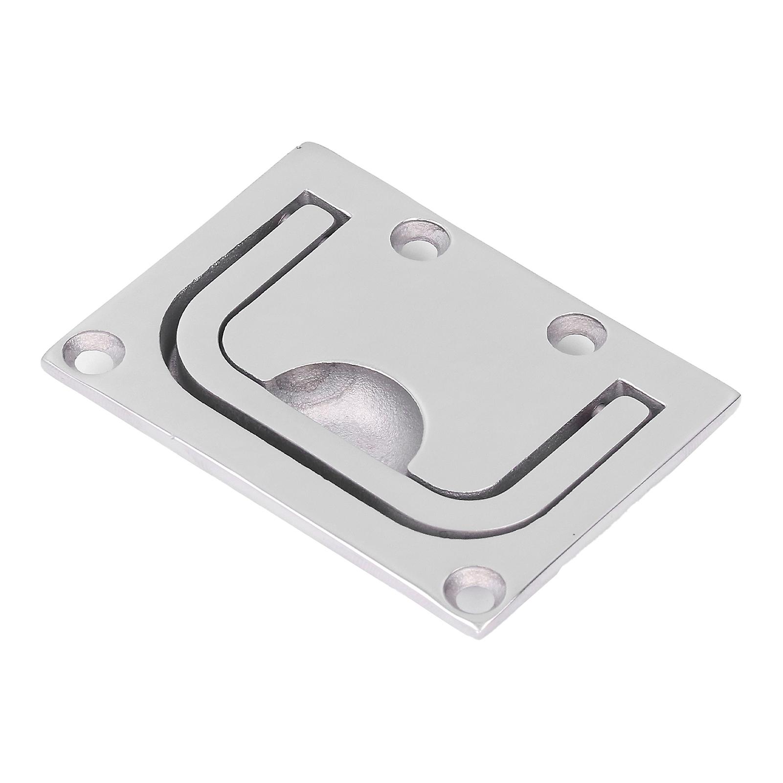 Boat Ring Hatch Pull Flush Lift Deck Cover Handle Marine 316 Stainless Steel Mirror Square76x56mm