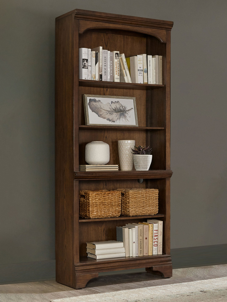 Hartshill 5 shelf Bookcase Burnished Oak   Modern   Bookcases   by Modon  Houzz