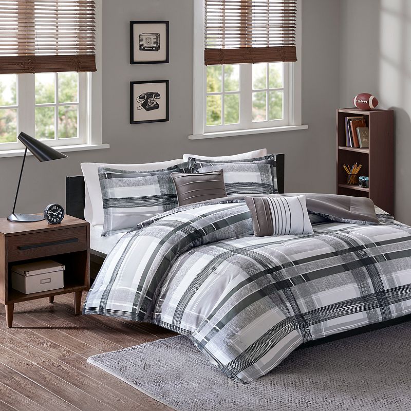 Intelligent Design Jax Plaid Comforter Set with Throw Pillows