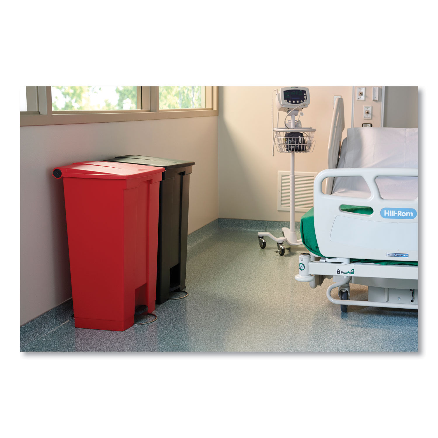 Indoor Utility Step-On Waste Container by Rubbermaidandreg; Commercial RCP614500RED